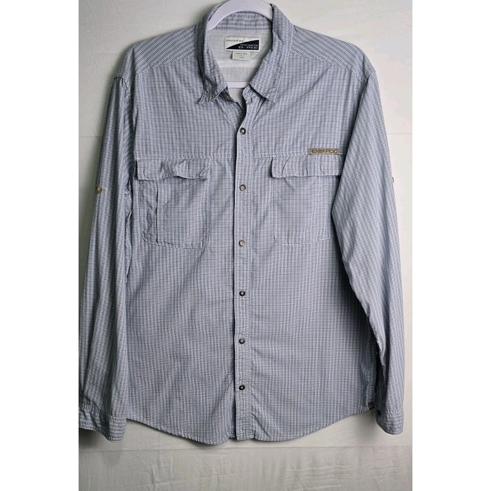 Exofficio Blue Casual Button Down Shirt Lightweight